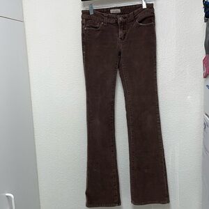 La Scala Vintage Brown Corduroy Pants Size Small Slight Flare Women’s Junior’s